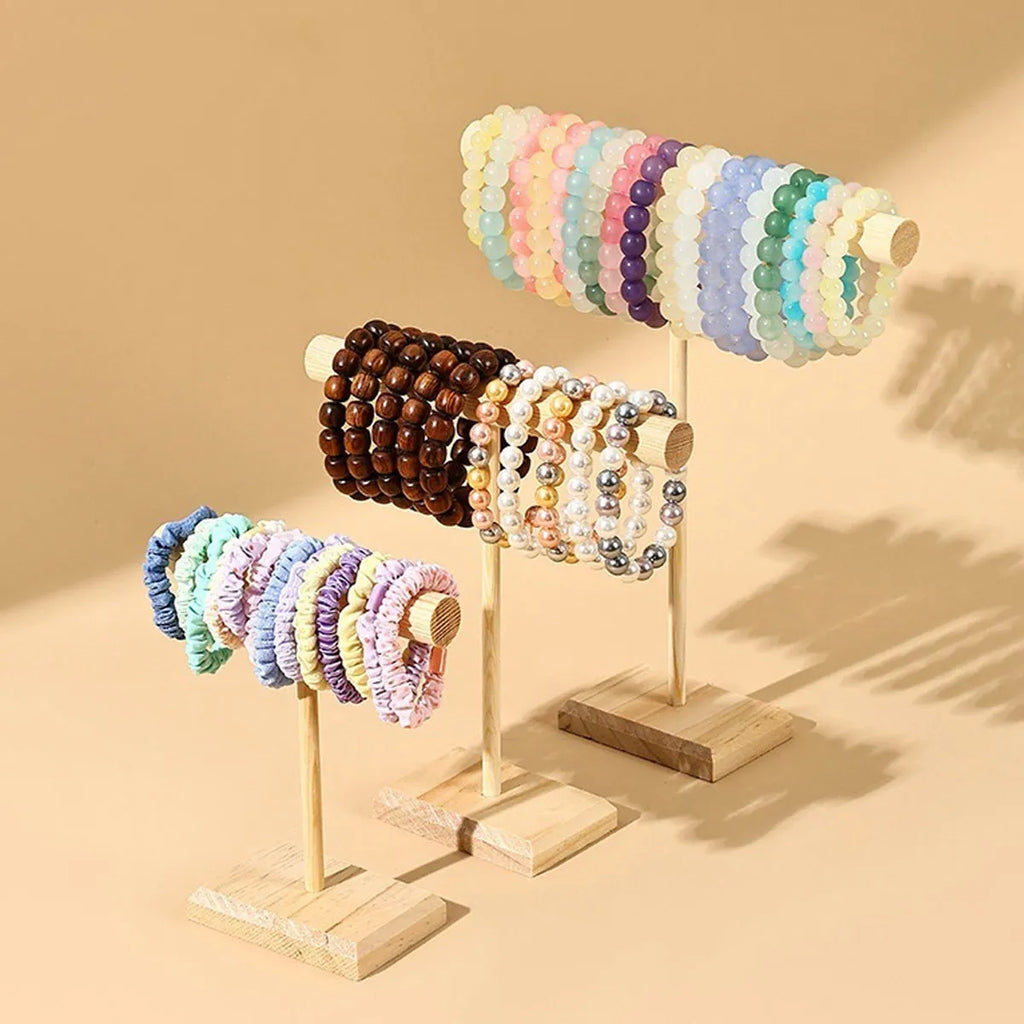 Wooden Bracelet Display Rack, T-Shaped Jewelry Rack, Jewelry, Necklace, Watch Storage Rack, Minimalist Hanging Rack Oasis Select