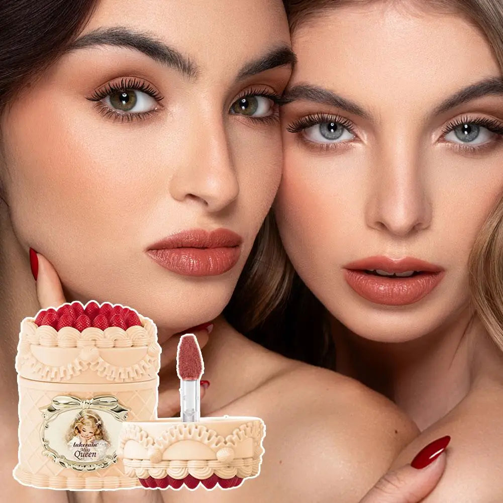 Strawberry Cupid Cake Lip Cream,Long Lasting Matte Lipstick,Hydrating Lip Stain,Transfer & Smudge-Proof Velvet Liquid Lipstick Oasis Select