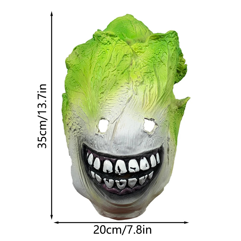 Funny Cabbage Head Mask – Silicone Novelty Costume Party Prop