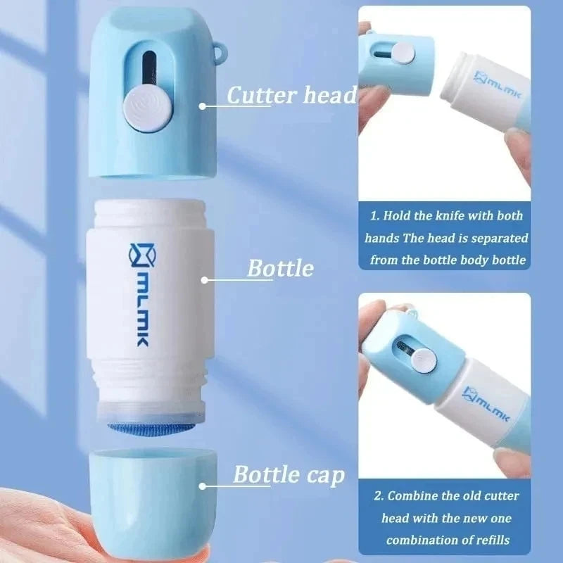 2 In 1 Thermal Paper Correction Fluid with Unboxing Knife Durable Thermal Paper Data Identity Protection Fluid Eraser Box Opener Oasis Select