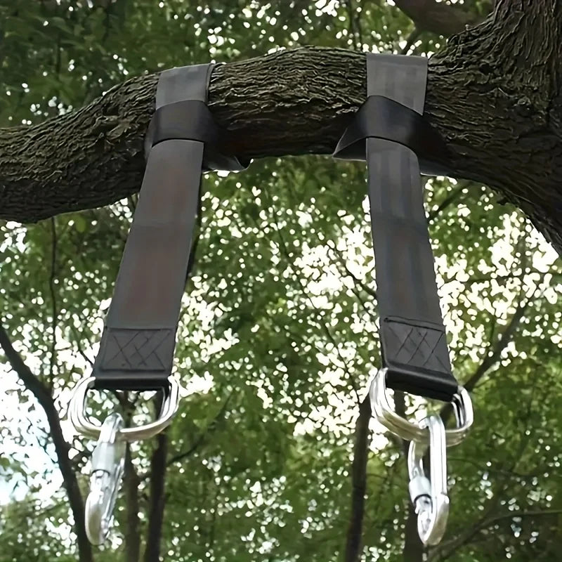 2pcs Outdoor Swing Hammock With Safety Belt, Portable Bag, Durable Swing Strap Kit, Suitable For All Types Of Swing Accessories Oasis Select