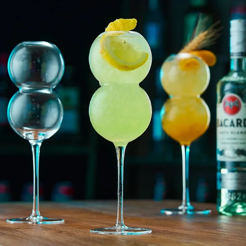 Mesoemia creative ins style bubble ball high borosilicate crystal glass tall cocktail glass juice glass bar special glass Oasis Select
