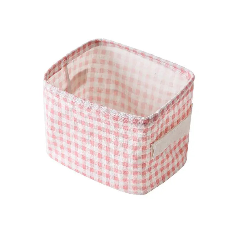 Cotton Linen Waterproof Desktop Storage Box & Organizer