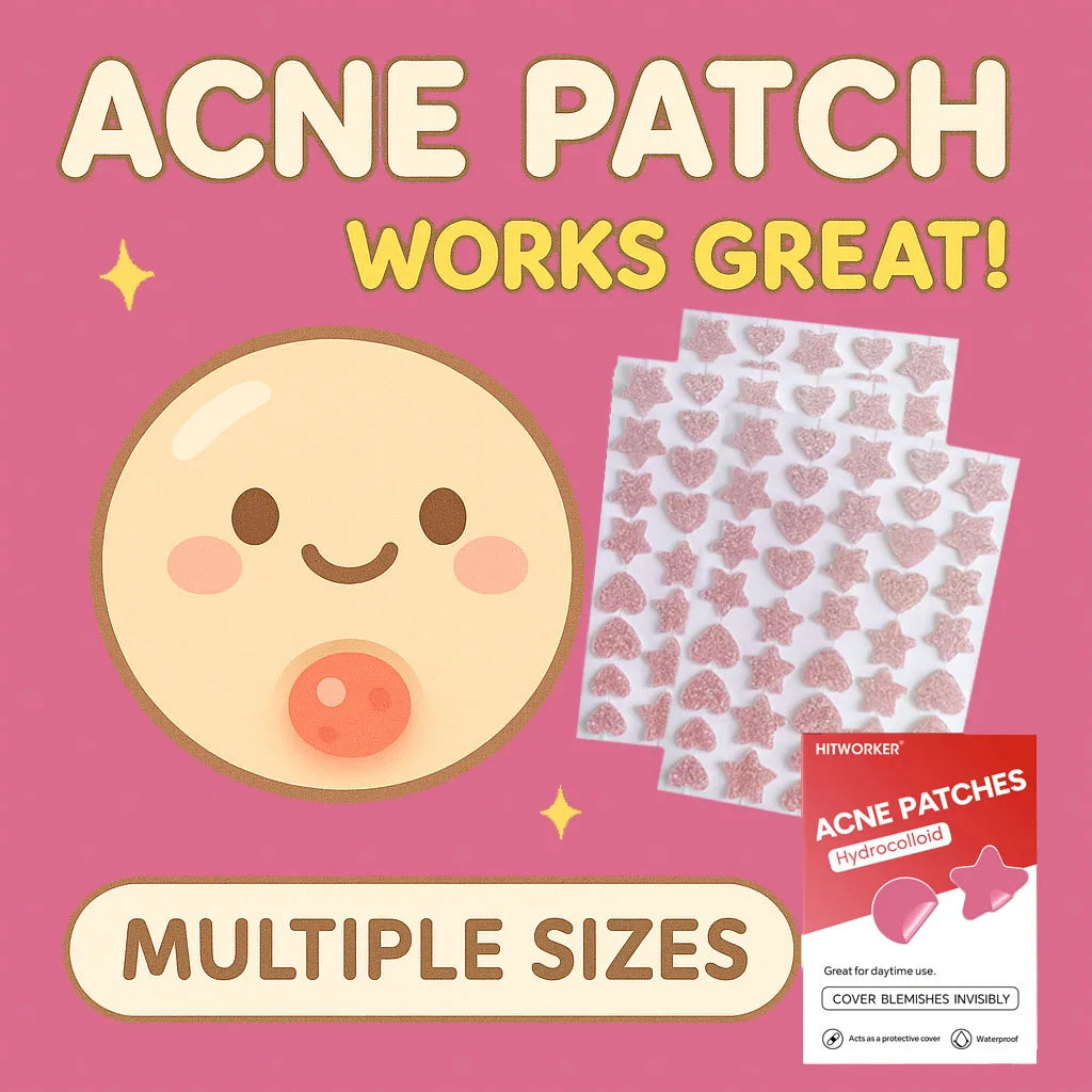120 pieces/box HITWORKER star shaped glitter acne stickers odorless, gentle, non irritating, long-lasting acne stickers Oasis Select