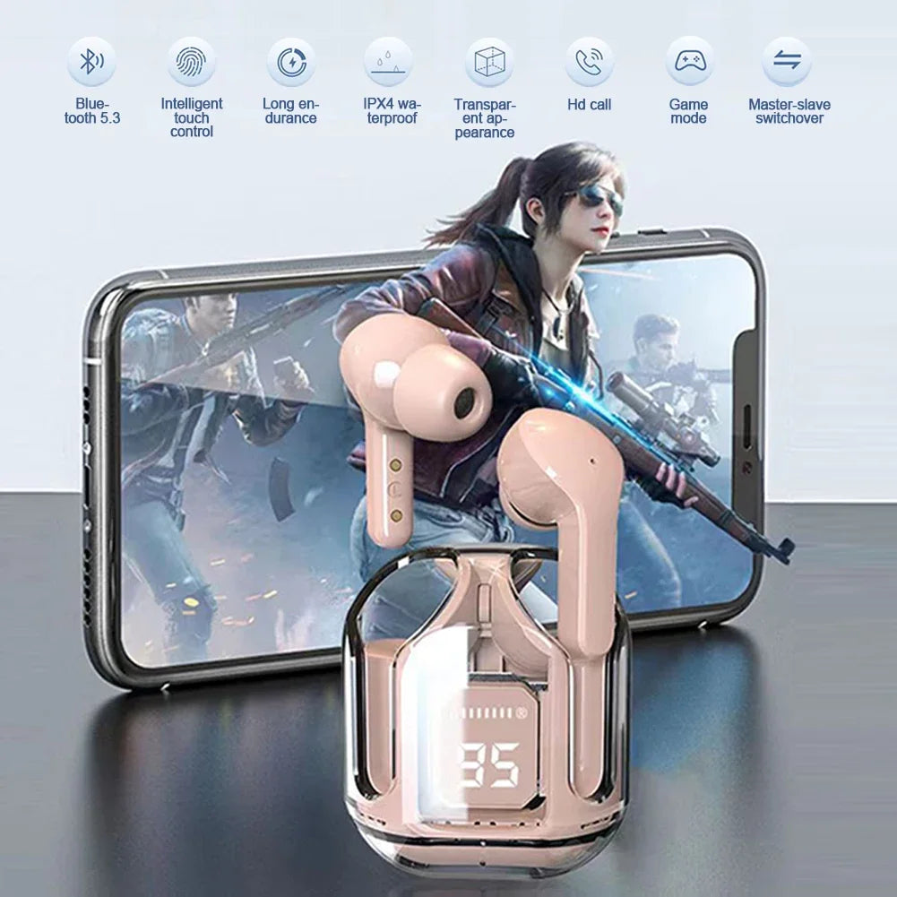 Fanmuran TWS Bluetooth 5.3 Earbuds ANC | Digital Display Case