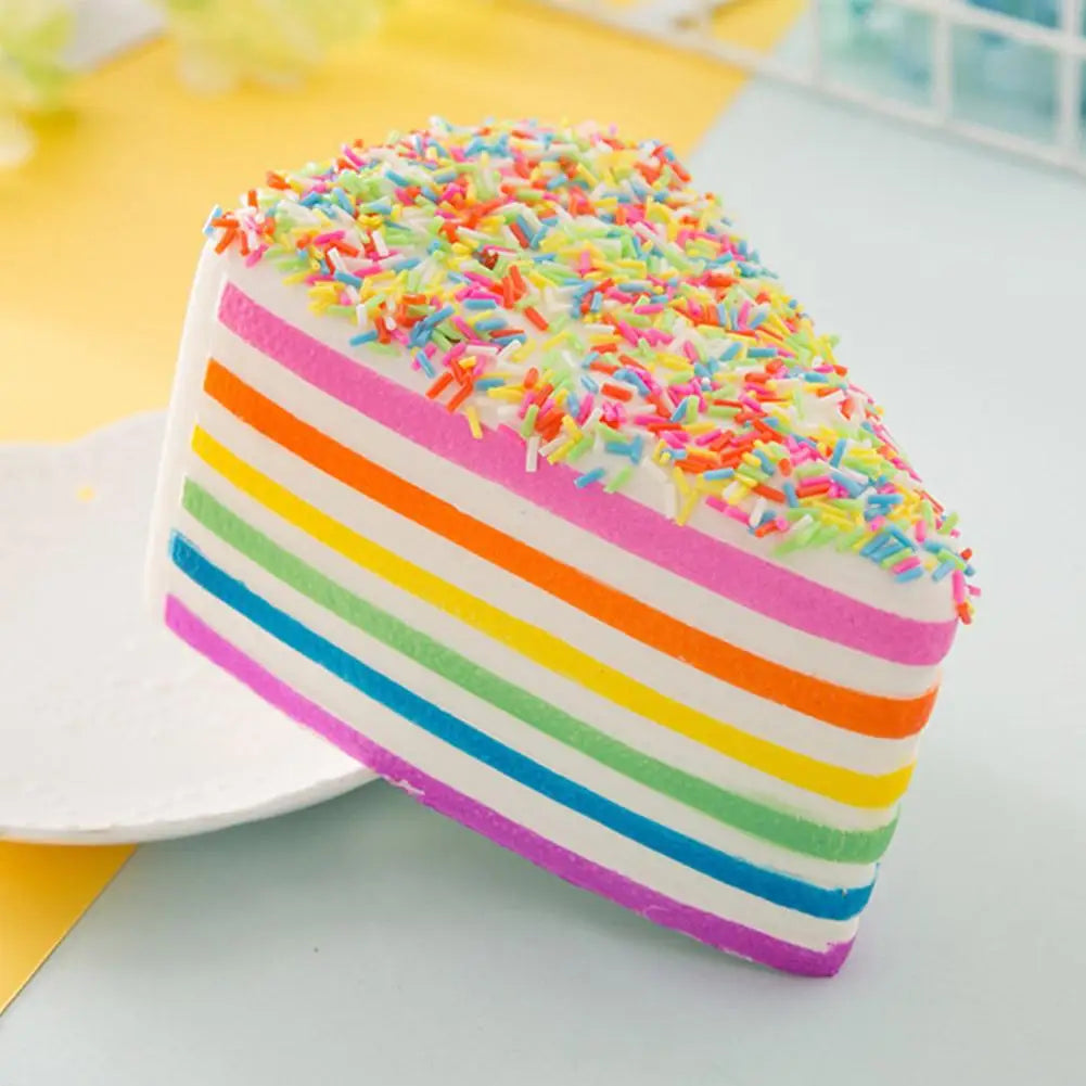 Rainbow Cake Squishy Slow Rising Stress Relief Toy – 14cm