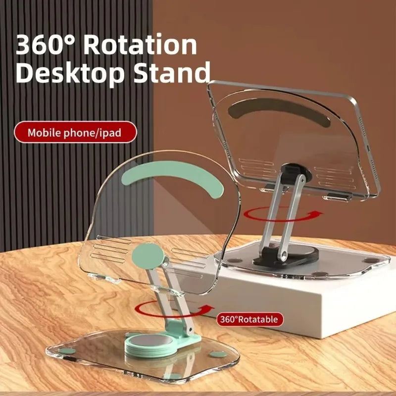 360° Rotation Acrylic Tablet Stand Adjustable Phone Bracket Folding Anti-slip Holder For iPad Pro Air Mini For 4.7-13inch Stand Oasis Select