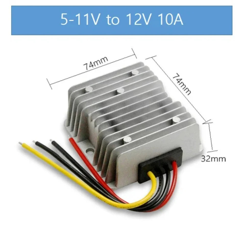 5-11V 5V 6V 9V to 12V 5A 8A 10A IP67 12v dcVoltage Regulator Output DC to DC Step Up Boost Power Converter Waterproof Oasis Select