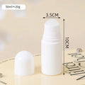50/100ML White Plastic Roller Ball Essential Oil Sub-bottling Mist Container Travel Refillable Bottle DIY Deodorant Accessories Oasis Select 50ml