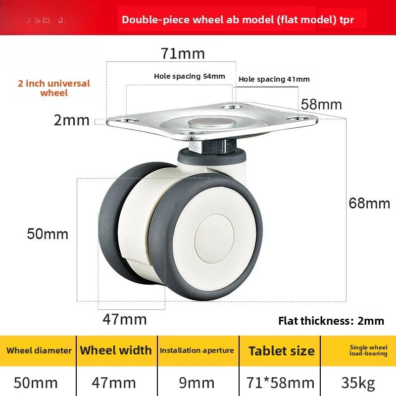 4pcs 1.5 Inch Flat Casters Right-Angle Wire Teeth Planter With Furniture Plastic Casters Office Activities Cabinet Wheels Oasis Select 4pcs 2inch 1