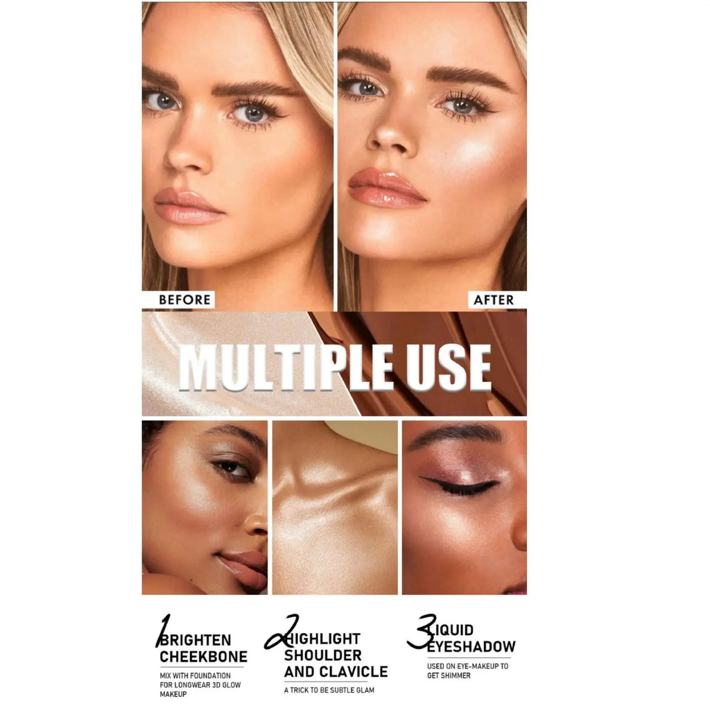 Handaiyan Rose Glow Liquid Highlighter Stick | 3D Contour
