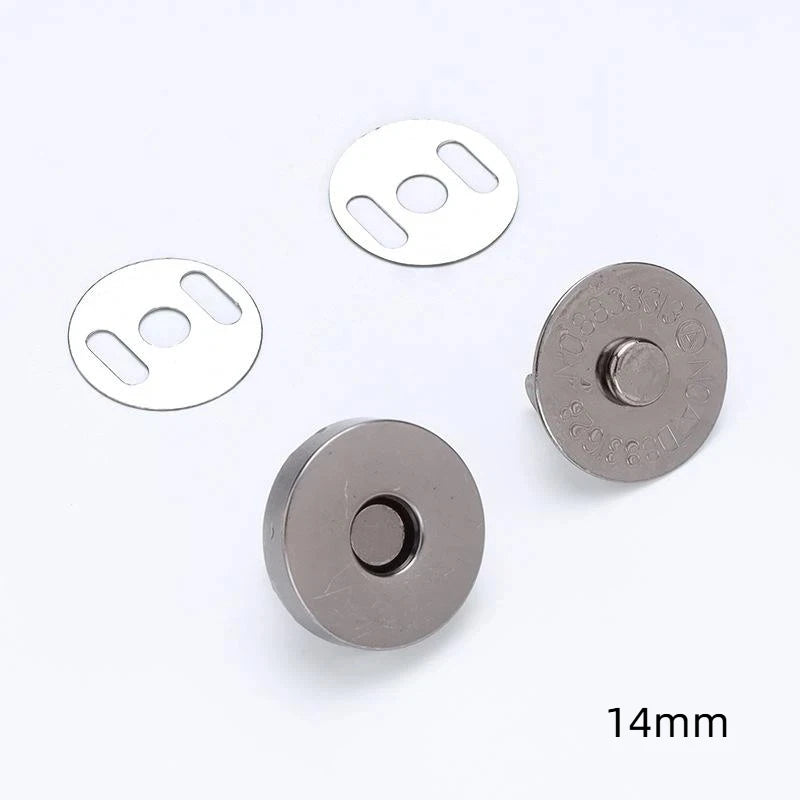 10-Pack Magnetic Snap Button Clasps for Bags & Leather 14/18mm Magnetic Snap Clasps Oasis Select 14mm Black