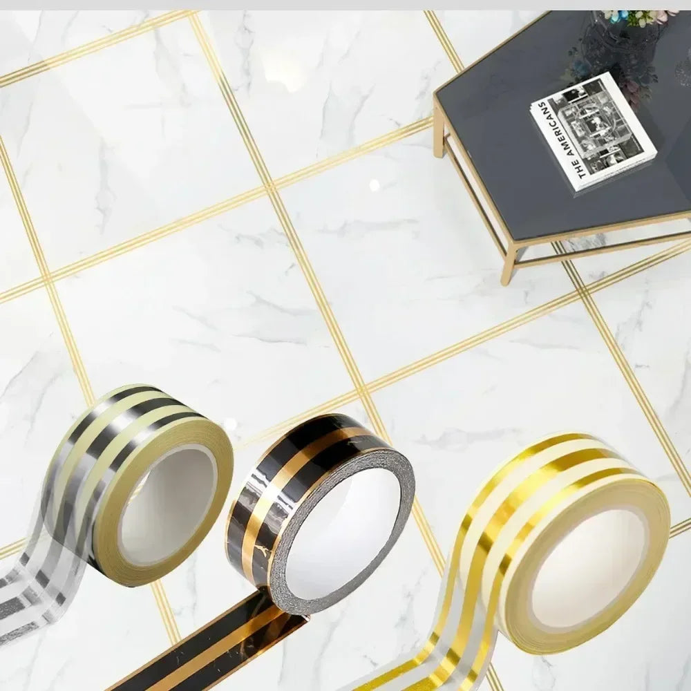 5m Self Adhesive Floor Tile Sticker Waterproof Wall Gap Sealing Tape Strip Floor Tile Beauty Seam Sticker Wall Decoration Oasis Select