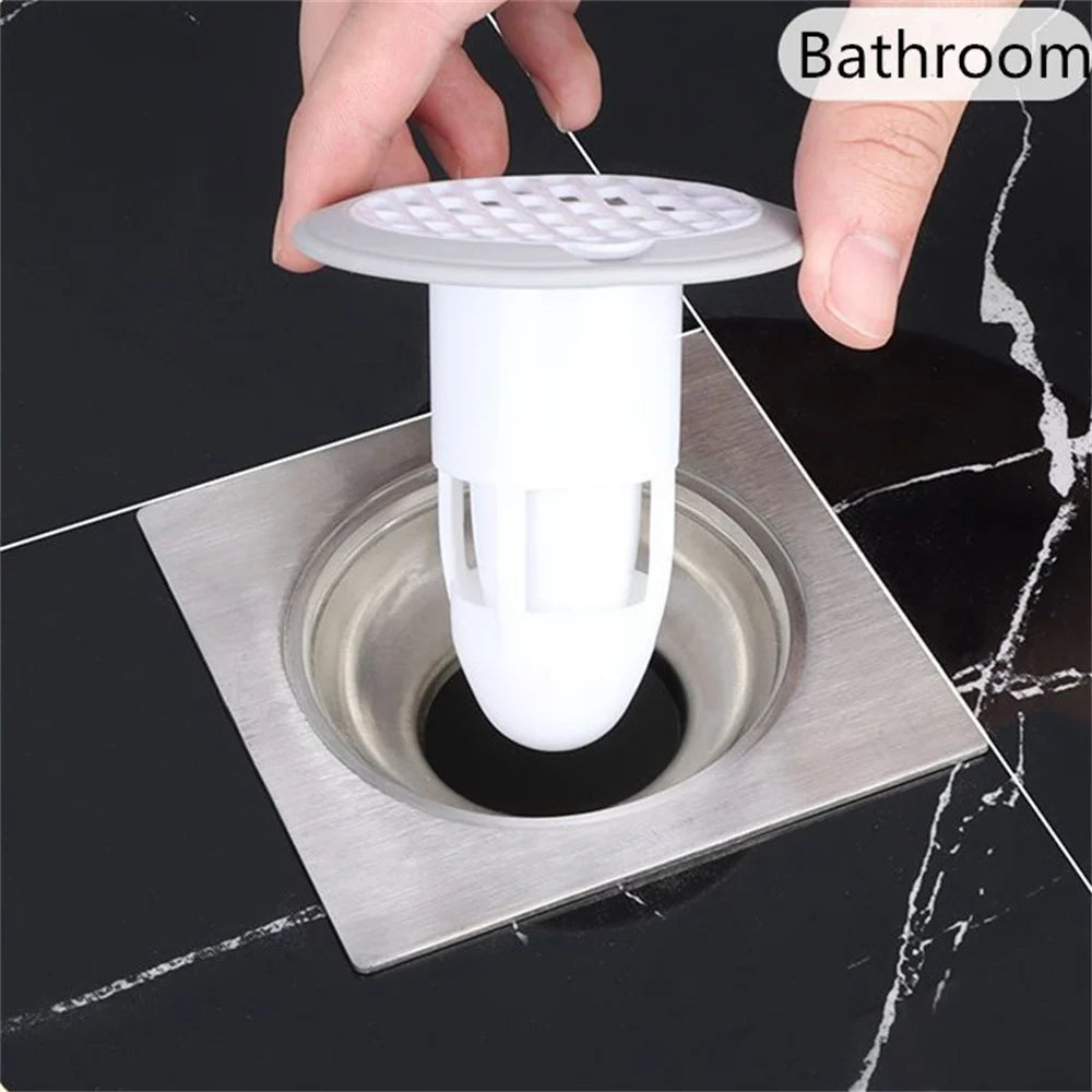 Bath Shower Floor Drain Strainer Cover Plug Trap Silicone Anti-odor Sink Bathroom Water Filter Insect Prevention Deodorant Oasis Select