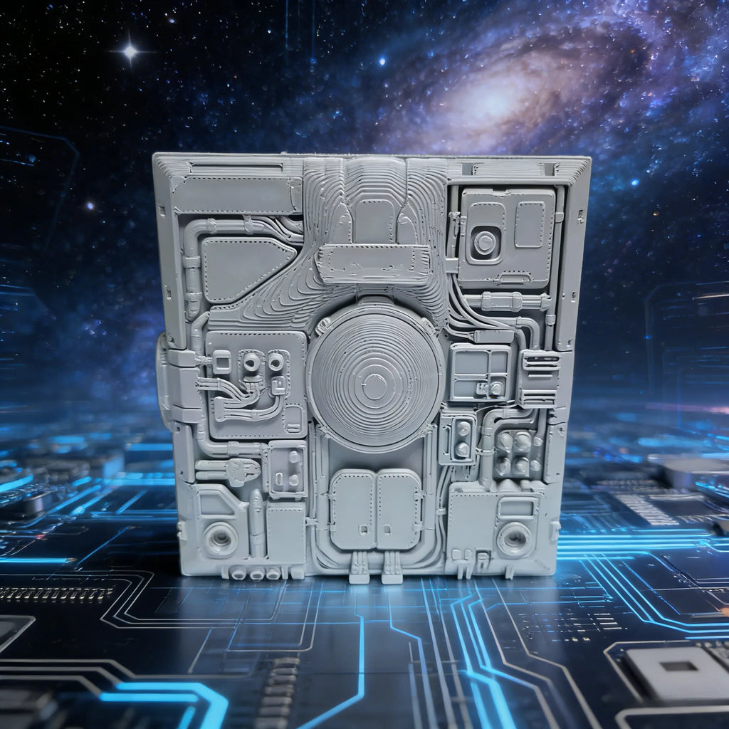 Sci-Fi Mechanical Panel Model Cyberpunk Tech Wall Tile Industrial Sci-Fi Terrain Base for Diorama & Miniature Scenery Oasis Select
