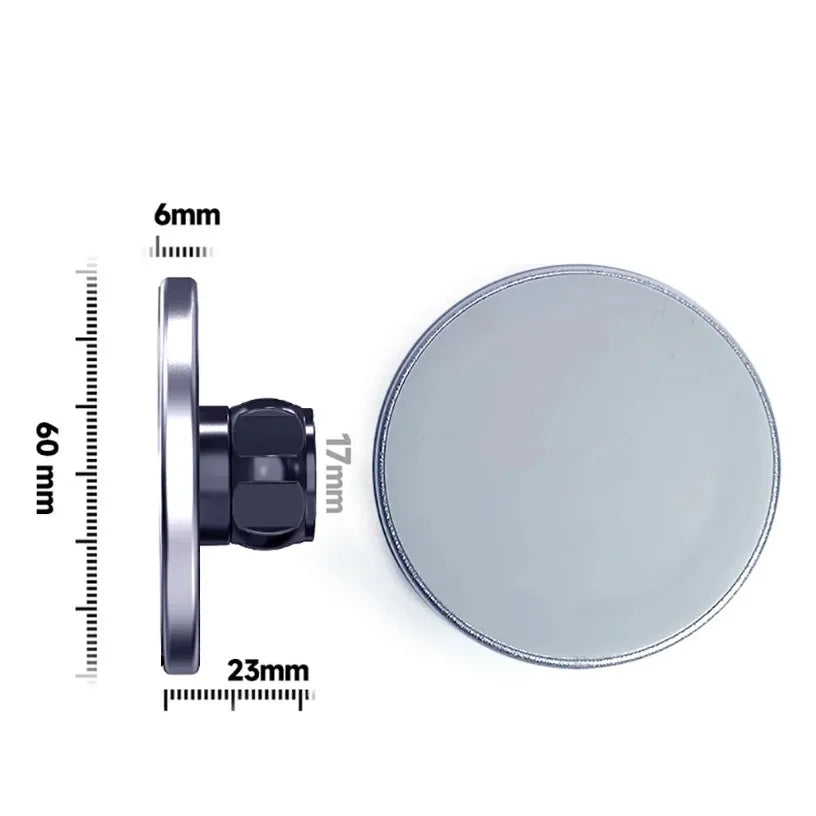 For 17mm Socket Magnet Mount Removable Cell Phones Aluminum Magnetic Base Phone Holder Stand for Magsafe iPhone17 16 15 14 13 12 Oasis Select