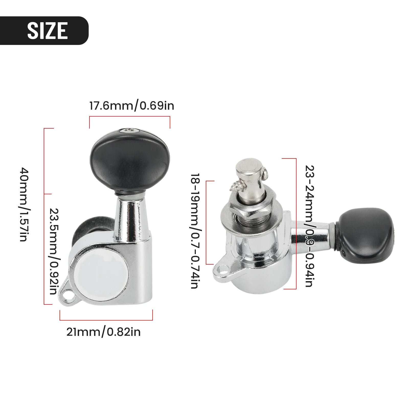 4PCS Ukulele Strings Tuning Pegs String Tuning 1:15 Kit Parts Pegs Replacement 8*5*2cm Button For Ukulele Heads Oasis Select