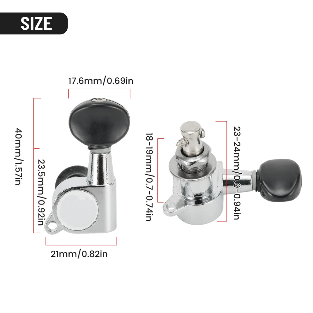 4PCS Ukulele Strings Tuning Pegs String Tuning 1:15 Kit Parts Pegs Replacement 8*5*2cm Button For Ukulele Heads Oasis Select