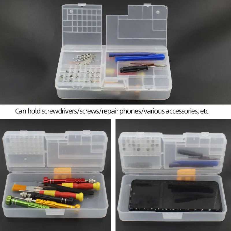 Box, Electronic Components, Transparent Plastic Storage, Small Screw Accessories, Tool Classification Grid Oasis Select