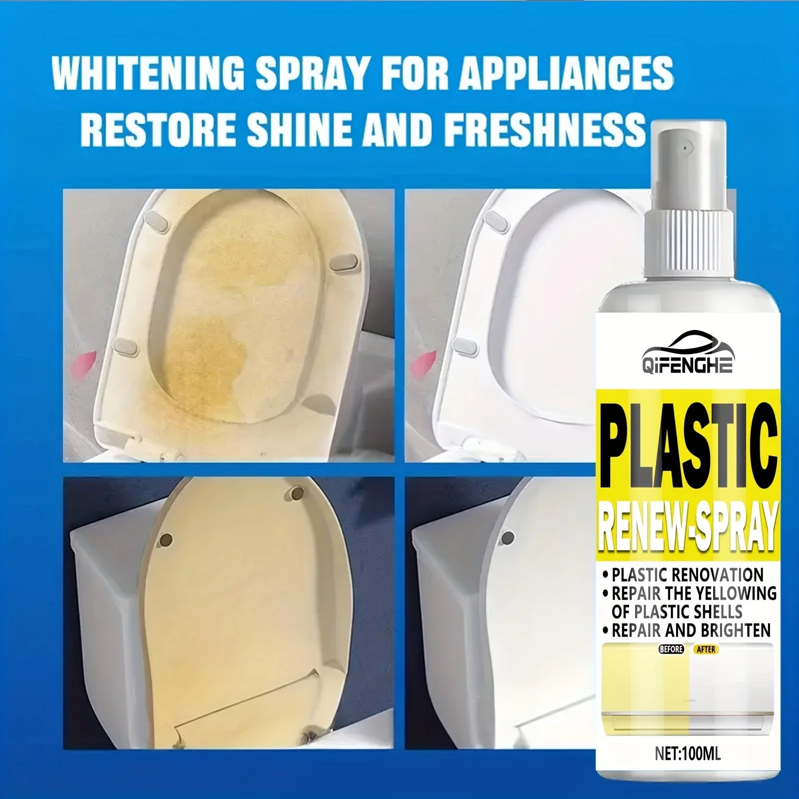 Plastic Yellowing Remover – Appliance Panel Oxidation Agent Plastic Restoration Cleaner Oasis Select