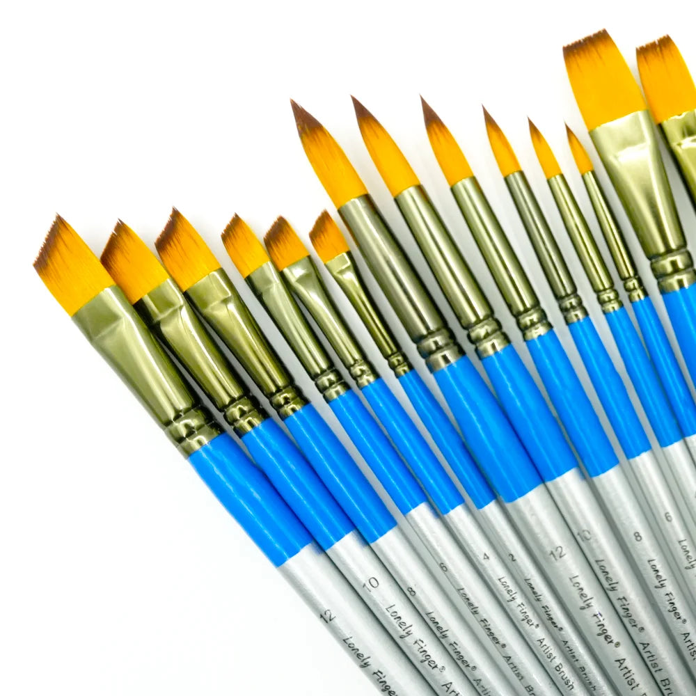 6/24 Paint Brushes Set,Nylon Hair Artist Acrylic Paint Brushes for Acrylic Painting Oil Watercolor,Canvas, Detailing & Rock Pain Oasis Select