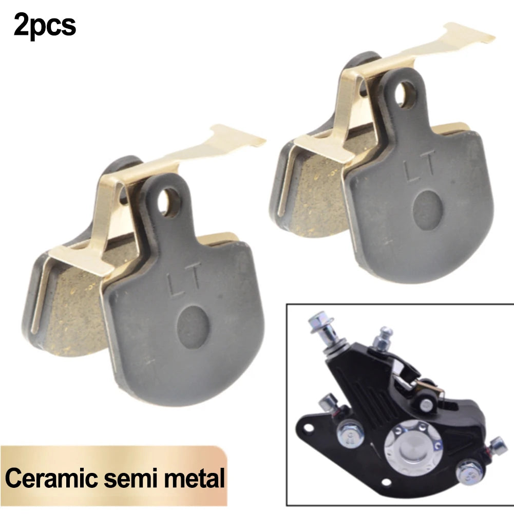 Maximize Your Driving Efficiency 2 Pairs Full Metal Disc Brake Pads for Ebike Calipers Suitable for Downhill Riding Oasis Select semi metal black