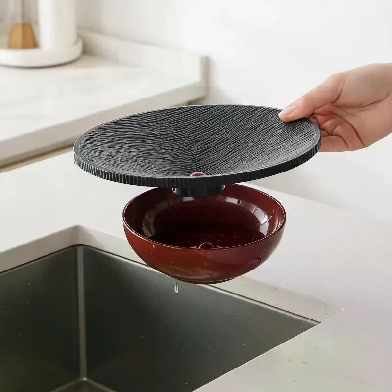 Elegant Textured Pedestal Fruit Tray Stable Sturdy Base Minimalist Design for Home Kitchen Snack Serving Display Oasis Select