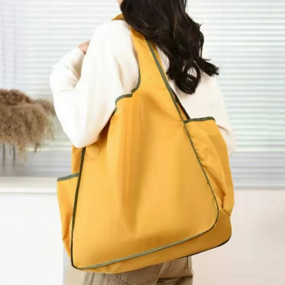 Thick Foldable Shopping Storage Bag Large Capacity Reusable Grocery Bags Eco Friendly Supermarket Waterproof Shoulder Bag Oasis Select