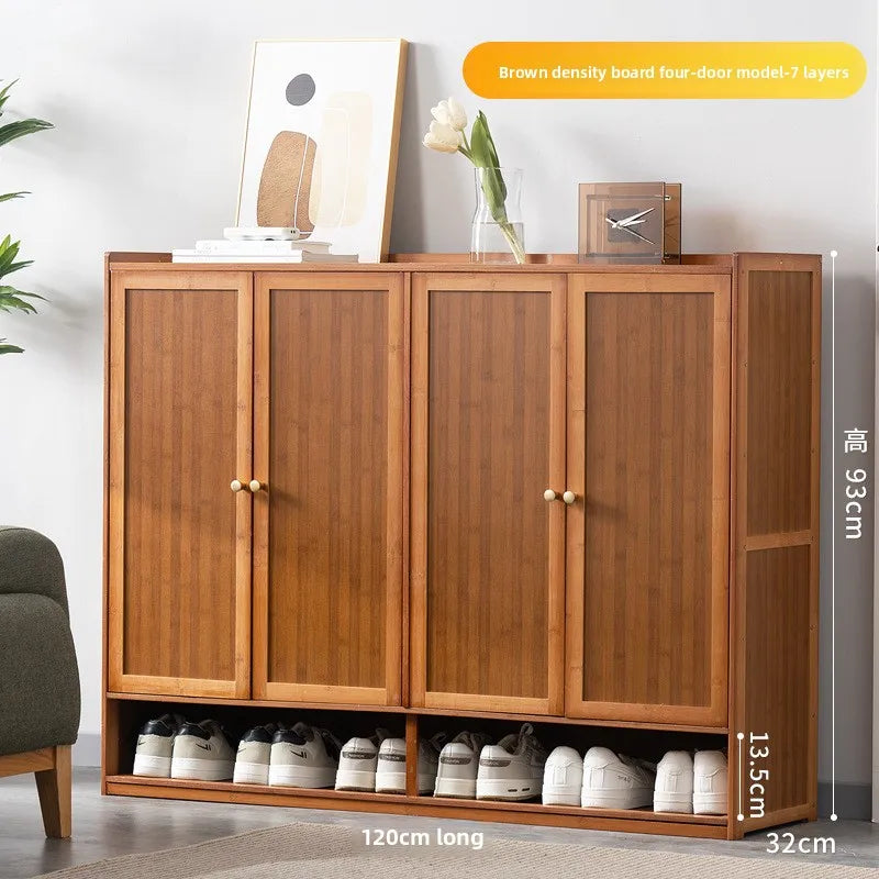 Shoe cabinet, shoe rack, simple door, good-looking home interior, bedroom, dormitory, small narrow solid wood storage Oasis Select Four doors 7