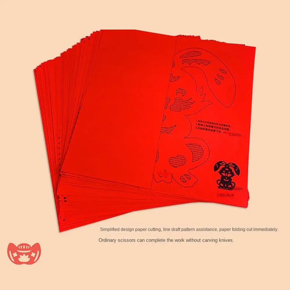 Kids Chinese Paper-Cut Art Kit – 30pcs DIY with Tutorials