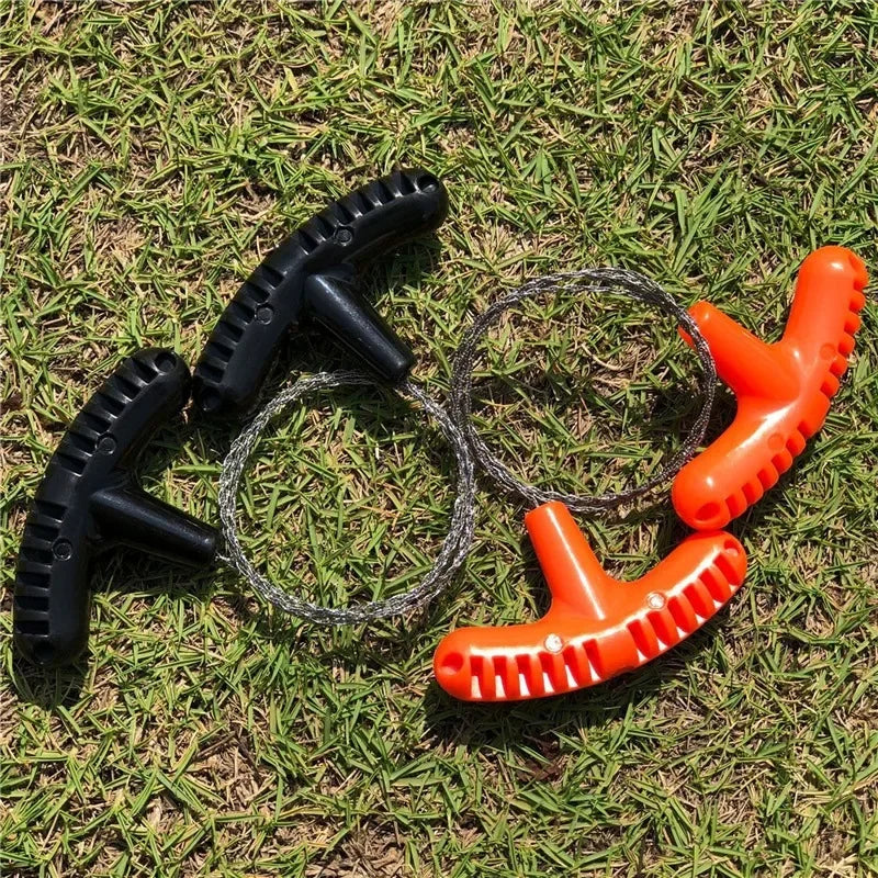 Portable Stainless Steel Wire Saw with Finger Handle Outdoor Camping Hiking Pocket Manual Cutting Chain Saws Survive Tool Oasis Select