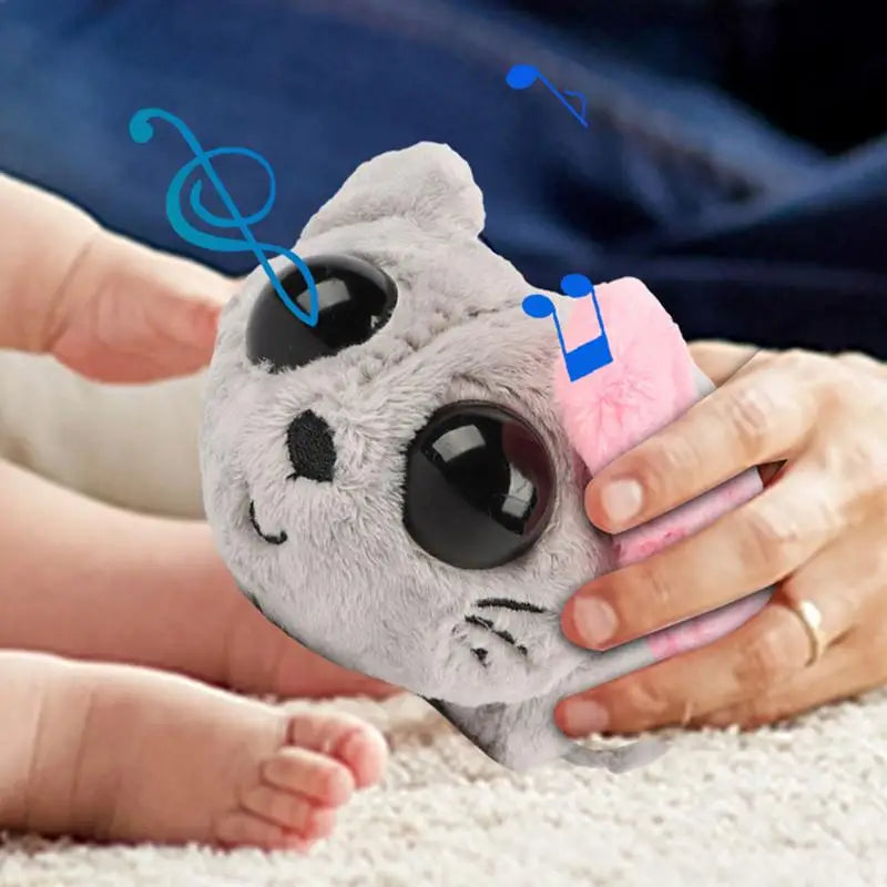 Sad Hamster Plush Toy Doll Hamster with Built-In Violin Sound Soft Cuddly Sad Hamster Toy Cute Mouse Doll Stuffed Animals Toys Oasis Select