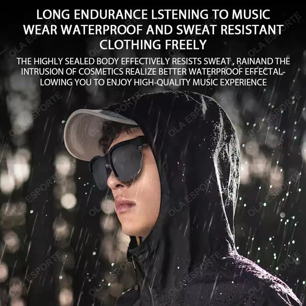 Bluetooth Smart Sunglasses V5.3 HiFi Audio UV IPX5 Outdoor