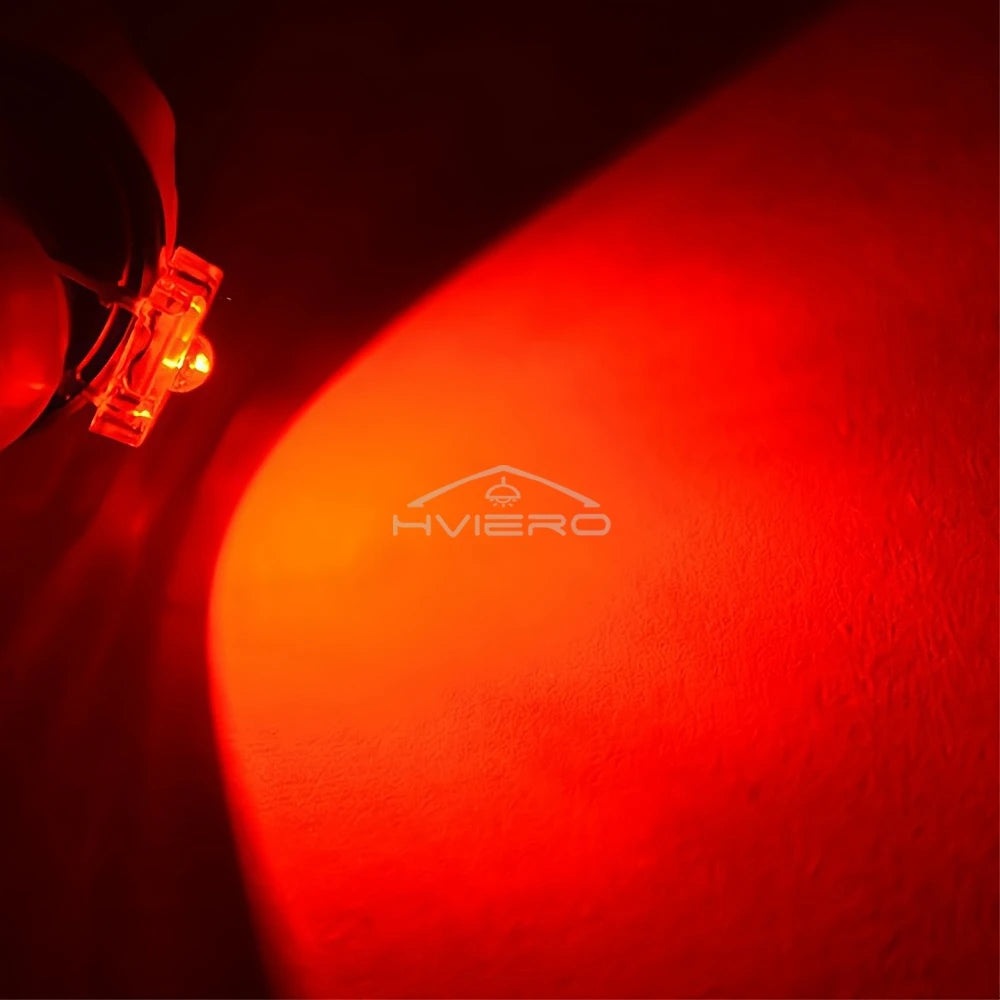 100Pcs 3mm Piranha Super Flux LED Beads | 4-Pin Wide Angle DIY