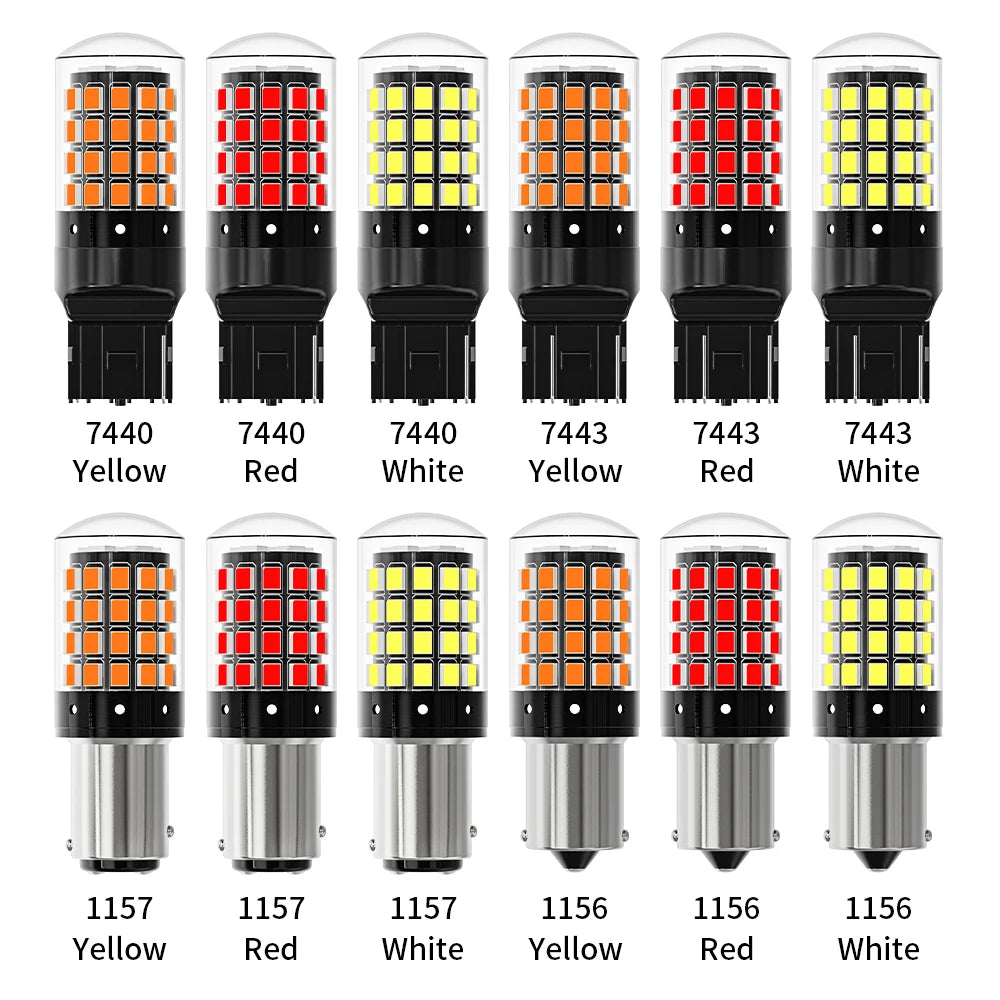 ASLENT 2-Pack 54-SMD LED Bulbs | Turn Signal Brake Reverse 12V Automotive LED Bulb Oasis Select