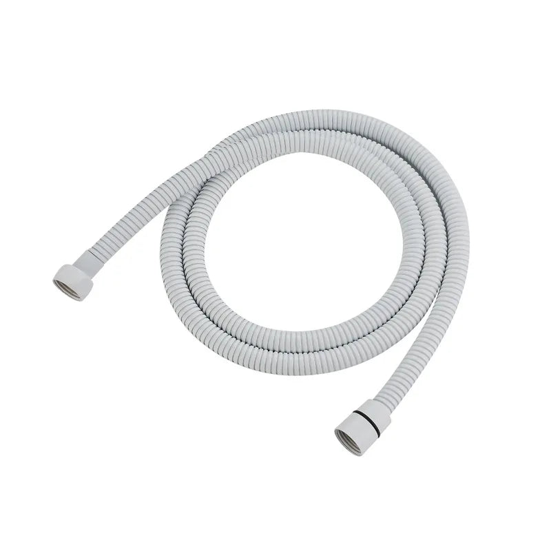 Gold Stainless Steel Flexible Shower Hose Long Bathroom Shower Water Hose Extension Plumbing Pipe Pulling Tube Oasis Select White 2.0M