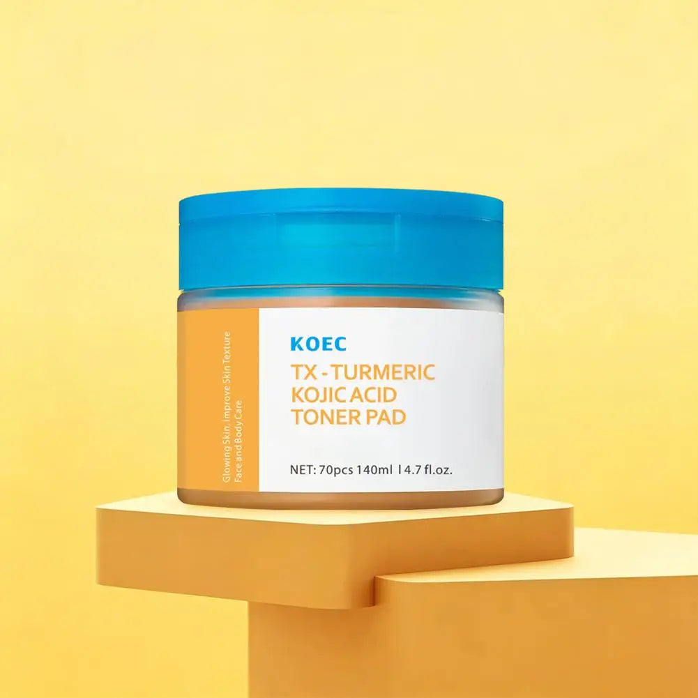 KOEC Turmeric Kojic Acid Toner Pads, Glowing Skin, Exfoliating, Balance Oil, Remove Excess Keratin Facial Sponges, Daily Cleaner Oasis Select