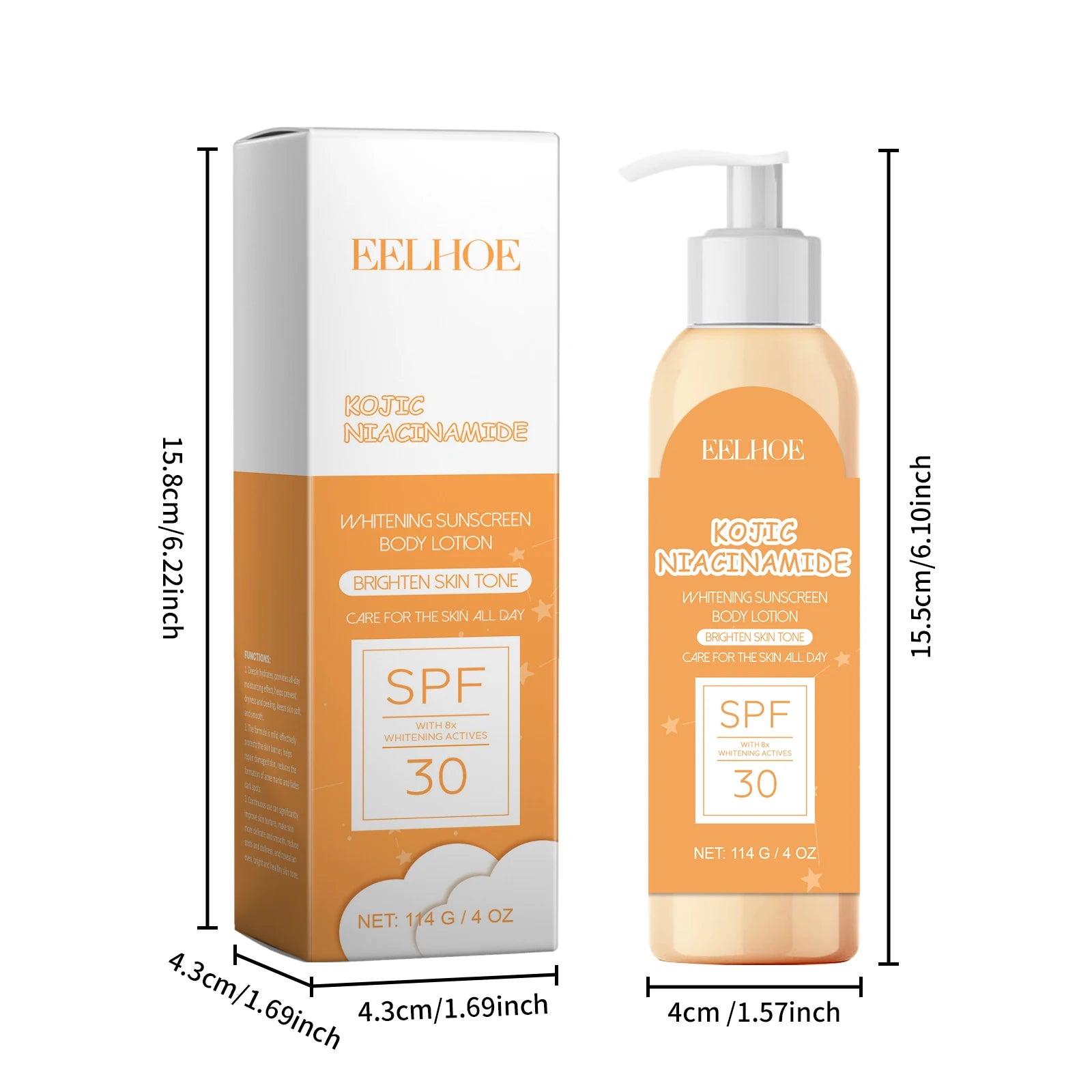 Kojic Acid & Niacinamide Brightening Body Lotion | Eelhoe Brightening Body Lotion Oasis Select
