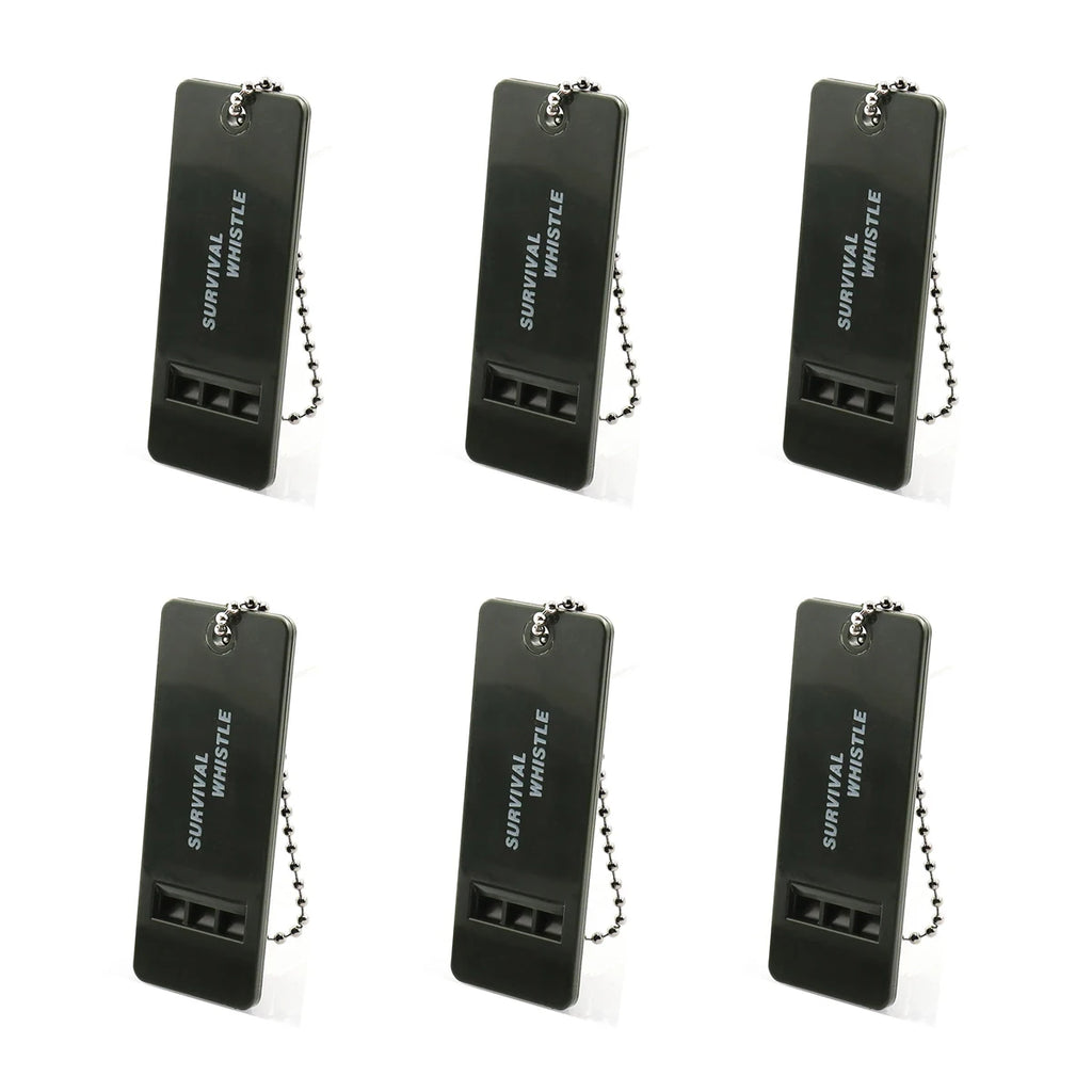 3/6/12 PCS Emergency Whistle – Loud Shrill Survival Whistle for Hiking, Self-Defense & Rescue | Flat Keychain Safety Alert Oasis Select 6pcs