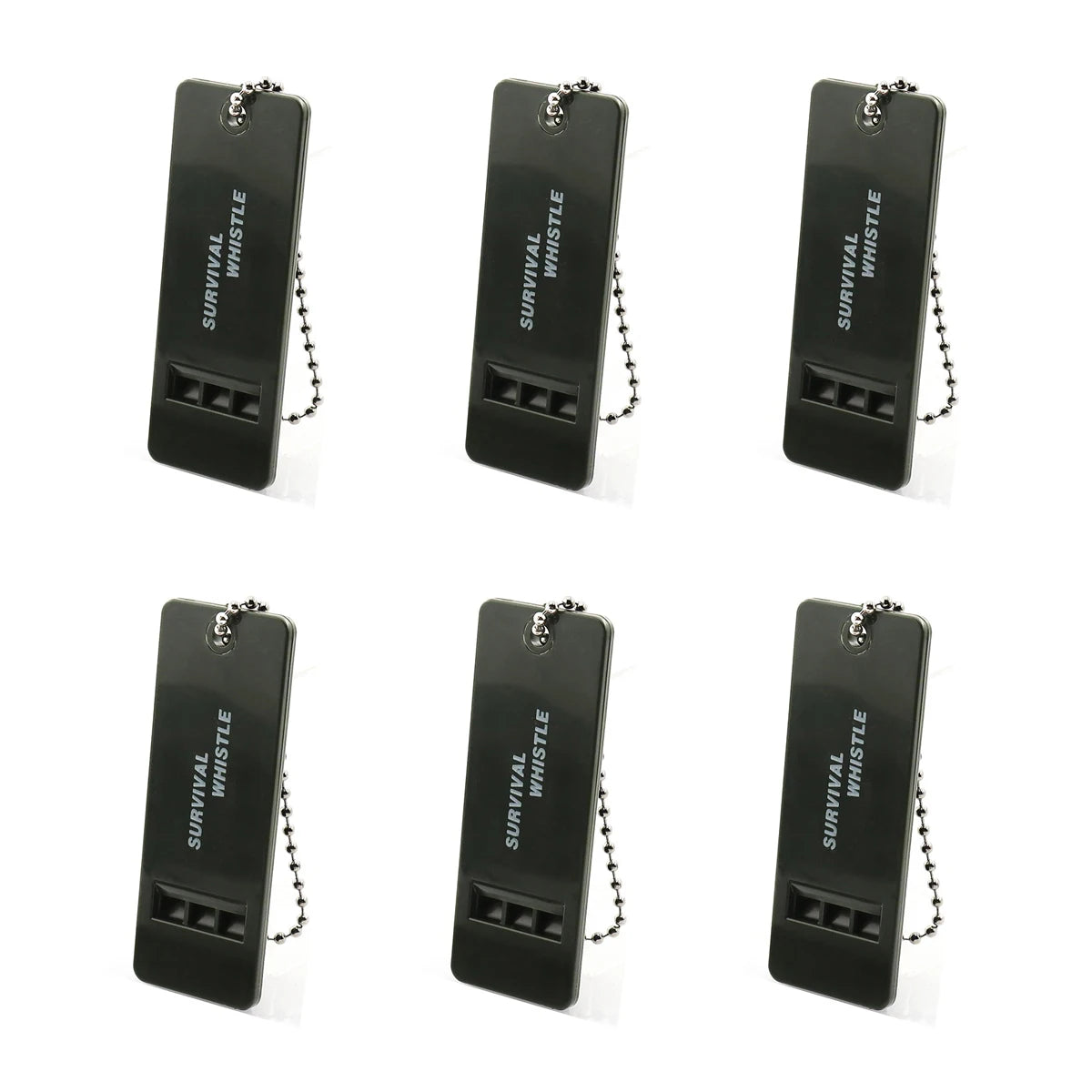 3/6/12 PCS Emergency Whistle – Loud Shrill Survival Whistle for Hiking, Self-Defense & Rescue | Flat Keychain Safety Alert Oasis Select 6pcs