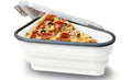 1pc Space-Saving Silicone Pizza Storage Container with 5 Microwavable Serving Trays - Reusable,Collapsible Design Oasis Select WHITE