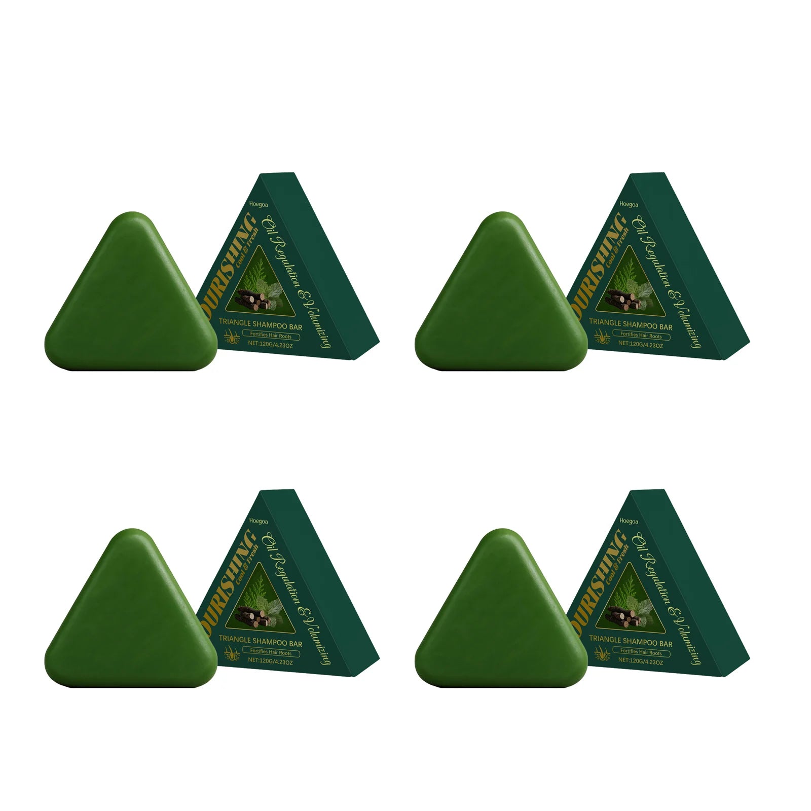 HOEGOA Anti-Hair Loss Shampoo Bar – Scalp & Volume 120g Solid Shampoo Bar Oasis Select 480g boxed