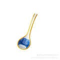 Japanese Style Spoon Ceramic Soup Spoon Daily Ceramic Soup Spoon Ramen Extended Handle Small Spoon Bent Spoon Tableware Oasis Select Moonlit Night