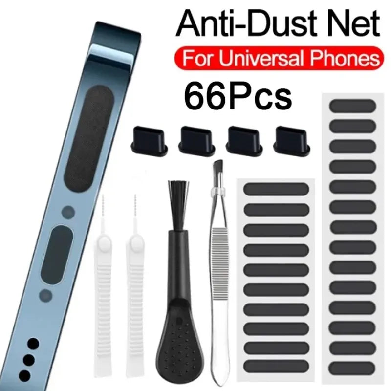 66PCS Mobile Phone Speaker Charging Port Cleaning Set Dust Plug for iPhone 15 14 13 Samsung Xiaomi Earphones Cleaner Kit Brush Oasis Select