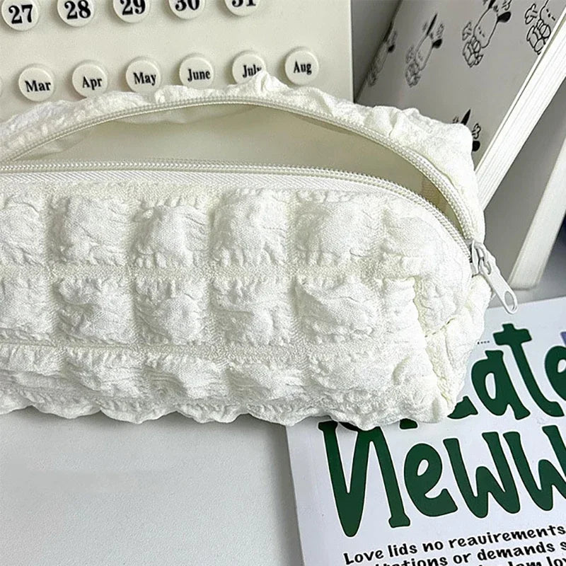 Pillow-Shaped Pencil Case & Cosmetic Bag for Girls | Polyester