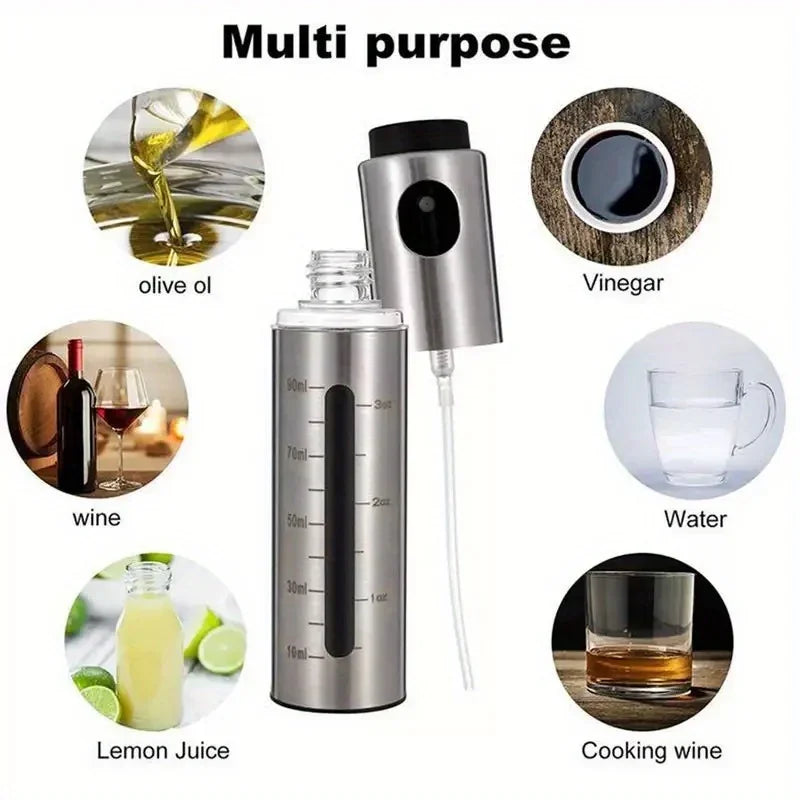 BBQ Baking Olive Oil Spray Bottle Stainless Steel Oil Spray Bottle Vinegar Spray Bottles BQ Sprayer Seasoning Bottle Kitche Oasis Select