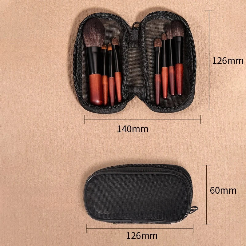 Mini Portable Makeup Brush Set Super Soft Animal Hair Eye Shadow Makeup Tools All Face Professional Oasis Select
