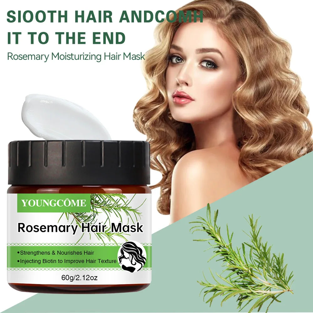 Repair Hair Mask Rosemary Deep Nourishing Straightening Scalp Treatment for Damaged Dry Frizz Soothing Soften Hair Care Masque Oasis Select Default Title