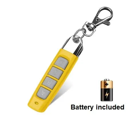 433MHz Auto Copy Remote Control Electric Garage Door Opener Remote Controller Duplicator Clone Cloning Code 4 Keys Transmitter Oasis Select Yellow Grey