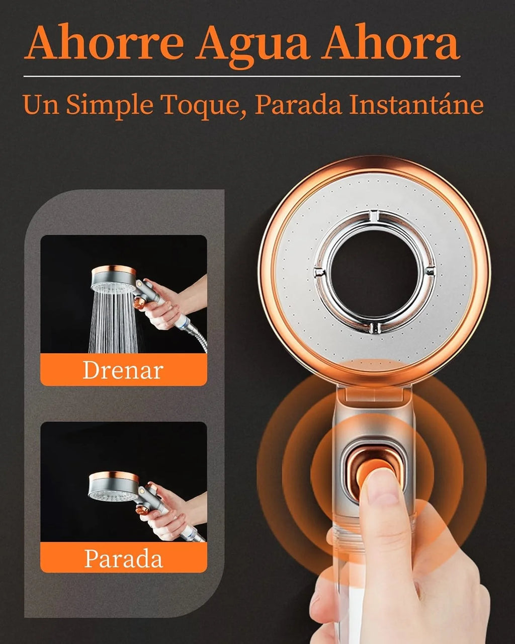Shower Enclosure with Filter, High Pressure Shower Head with 3 Modes, Water Saving Bathroom Showers, Rain Shower Head Oasis Select